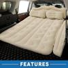 ABSOPRO Inflatable Car Air Mattress, Back Seat Bed, Car Camping Air Mattress, Air Pump Included, 67" L x 43" W, Beige, Twin view 4