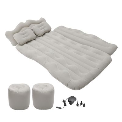 A ABSOPRO Car Air Mattress Sleeping Mat Comfortable 170x110x14cm Back Seat Bed Camping Air Mattress Bed with Pillows for Car SUV Gray, Grey
