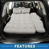 A ABSOPRO Car Air Mattress Sleeping Mat Comfortable 170x110x14cm Back Seat Bed Camping Air Mattress Bed with Pillows for Car SUV Gray, Grey view 3