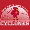 CornBorn Iowa State Sweatshirt - Hooded Fleece Iowa State Basketball with Cy - Red - Medium view 2