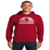 CornBorn Iowa State Sweatshirt - Hooded Fleece Iowa State Basketball with Cy - Red - Medium view 3