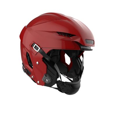ZERO2 Trench Helmet  No Facemask Attached, Large, Molded Gloss Scarlet