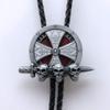 ARTICAL HEART Antique Silver Celtic Cross Western Bolo Tie view 2