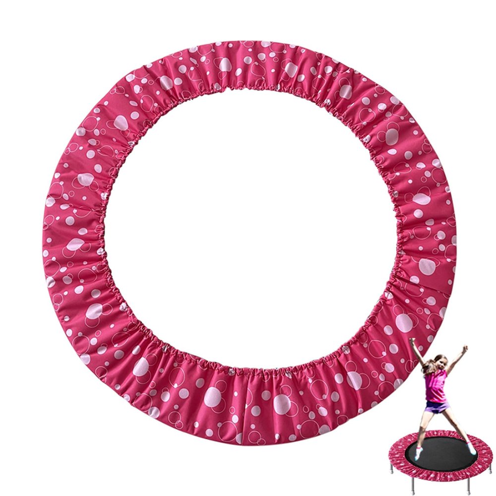 Trampoline Cover for Mini Trampoline Fitness Adults, 3 Layers Thickened & Widened Trampoline Replacement Mat, 800D Tear-Resistant Oxford Cloth Indoor Trampoline Accessories,Pink 2,137cm(55inch)