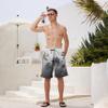FT FENTENG Mens Swim Trunks, Black Grey Palm Tree Board Shorts Swimwear Bathing Suit with Mesh Lining, Funny Hawaii Quick Dry Beach Shorts for Swimming, Medium view 2