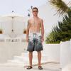 FT FENTENG Mens Swim Trunks, Black Grey Palm Tree Board Shorts Swimwear Bathing Suit with Mesh Lining, Funny Hawaii Quick Dry Beach Shorts for Swimming, Medium view 3