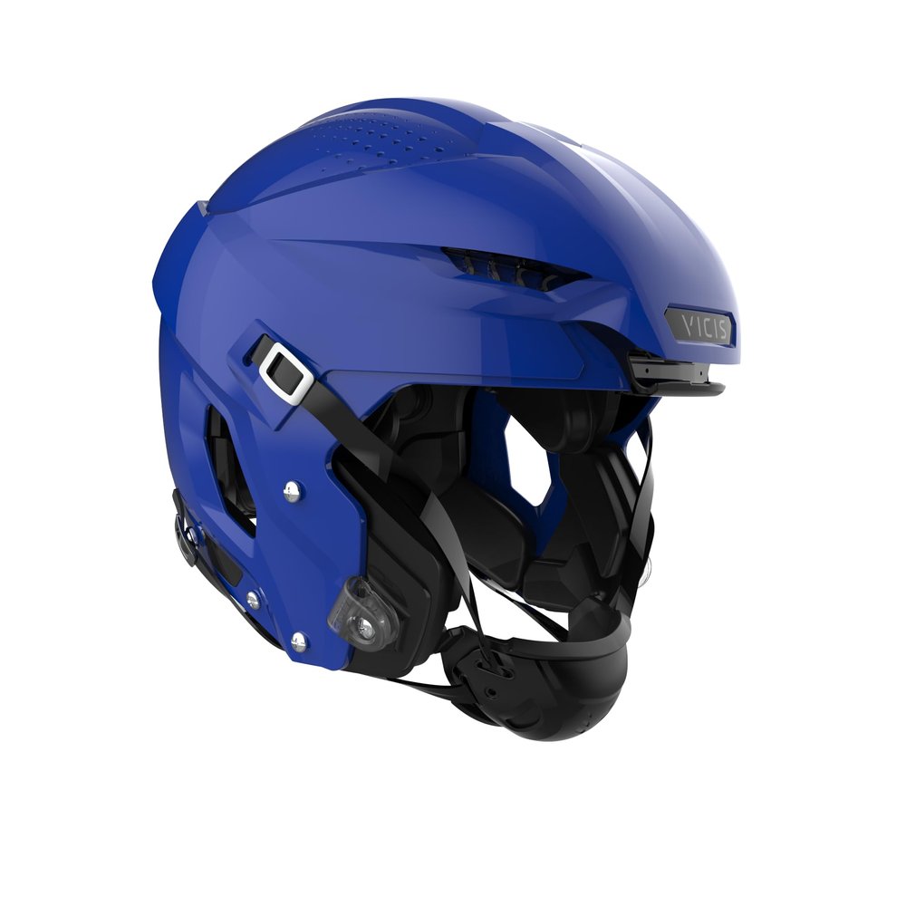 ZERO2 Trench Helmet  No Facemask Attached, X-Large, Molded Gloss True Royal Blue