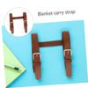 Outdoor Travel Blanket Strap - Durable Leather Picnic Blanket Roll Straps with Handle - for Camping Festivals Beaches and Picnics Portable Blanket Carry Strap for view 3