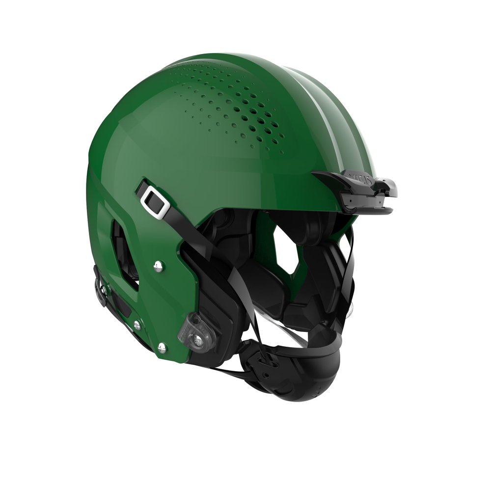 ZERO2 Helmet No Facemask Attached, Medium, Molded Gloss Kelly Green