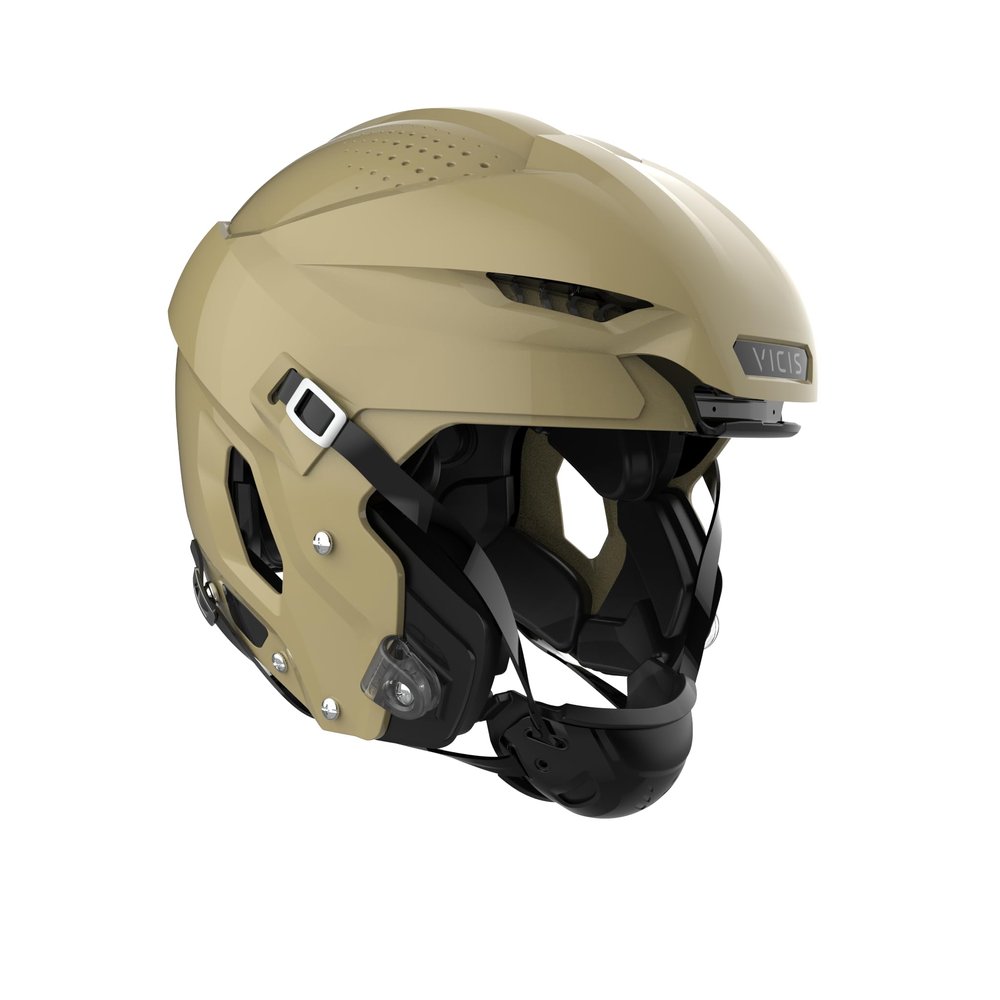 ZERO2 Trench Helmet No Facemask Attached, Large, Metallic Vegas Gold