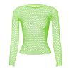 Men'S Mesh Fishnet Top Transparent Long Sleeve Sheer See Through T Shirt Vest Fitted Muscle Workout Gym Blouse Clubwear (Green,Medium) view 1