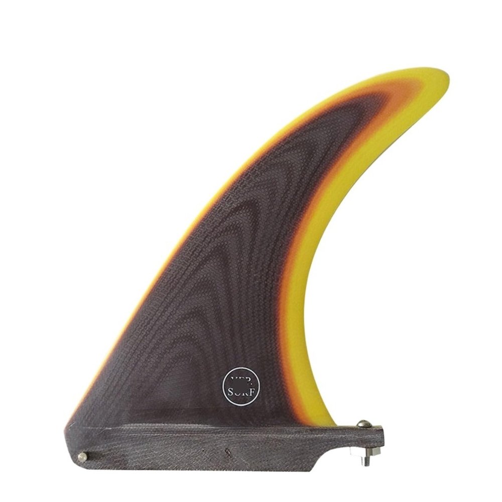 DNRJEWTA Surfboard Fins 7"/8"/9"/11" Surf Surfboard Fin Center Single Box Fin Longboard 10.25 Inch Length Sup Accessories Noserider Surfing Accessories (Color : Brown 8 inch)