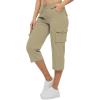 Cargo Capris for Women Womens Capris Cargos Womens Pants Casual Comfy Hiking Cargo Pants Trendy Womens Cargo Pants with Pockets Relaxed Fit Drawstring Summer Casual Pants with Pockets view 2