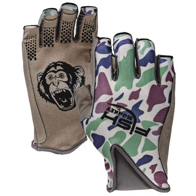 Fish Monkey FM21 Pro 365 Guide Gloves (Old School Camo Beige - XSmall)