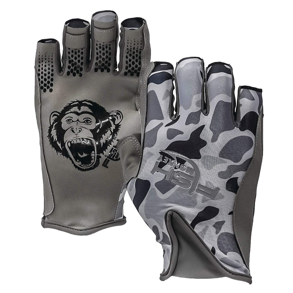 Fish Monkey FM21 Pro 365 Guide Gloves (Old School Camo Grey - XXLarge)