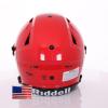 Riddell SpeedFlex Adult w/Light Gray SF-2BD Facemask + US Flag Decal (Scarlet Helmet, Large Helmet) - Green Gridiron view 4