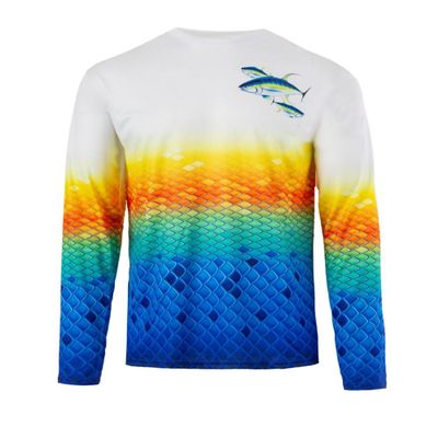 Kobalt1 Boys 2T-18 Bright Scales Water Sport Fishing UPF Performance Shirt (12-14)