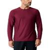 INTO THE AM Mens Performance Dri-Fit Long Sleeve Gym Shirt - Moisture-Wicking Plain Workout & Running Tee (Dark Maroon, X-Large) view 1