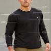 INTO THE AM Mens Performance Dri-Fit Long Sleeve Gym Shirt - Moisture-Wicking Plain Workout & Running Tee (Dark Maroon, X-Large) view 2