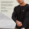 INTO THE AM Mens Performance Dri-Fit Long Sleeve Gym Shirt - Moisture-Wicking Plain Workout & Running Tee (Dark Maroon, X-Large) view 3
