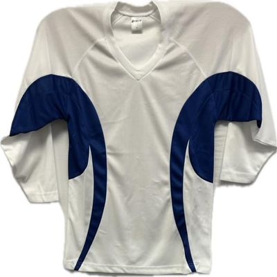 NineFit Basics Youth Hockey Practice Jersey (US, Alpha, Small, Medium, White/Royal Blue)