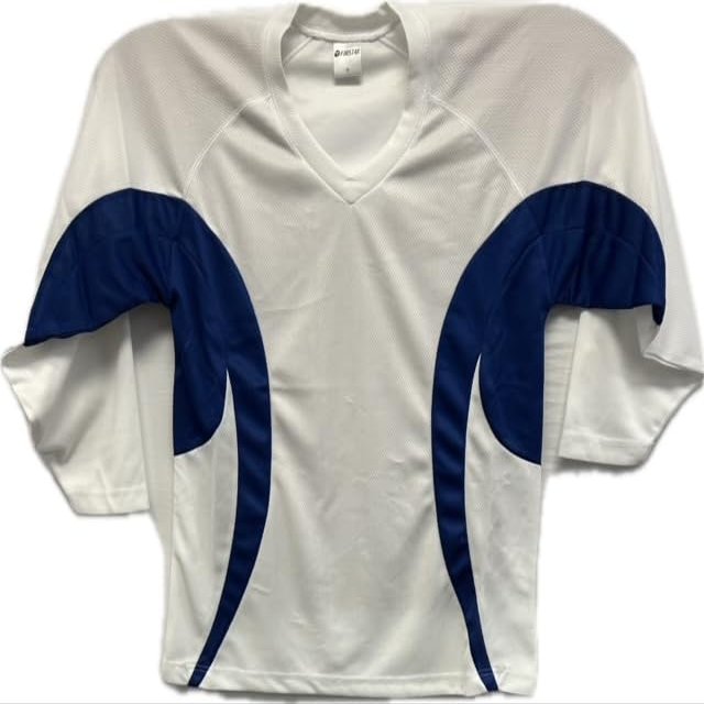 NineFit Basics Youth Hockey Practice Jersey (US, Alpha, Small, Medium, White/Royal Blue)