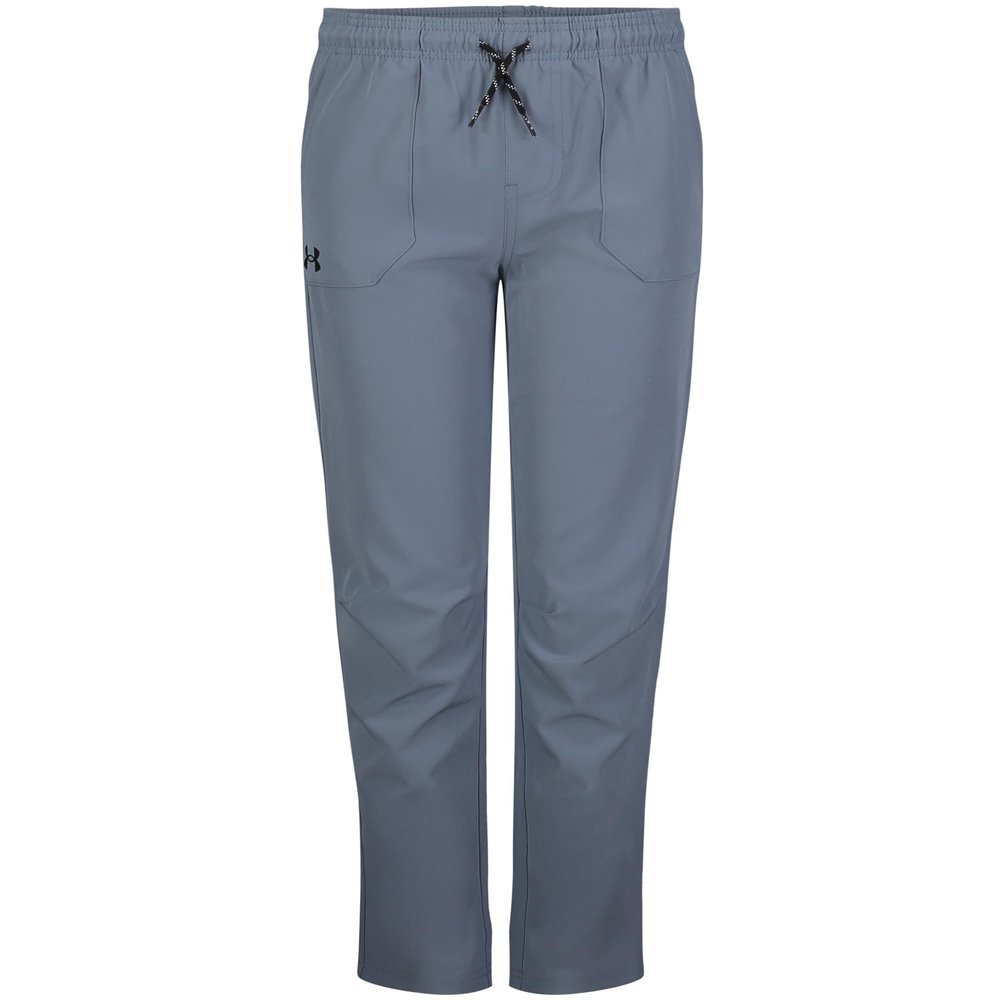 Under Armour Boys' Woven Tech Pants, 4-Way Stretch Fabric & Drawstring Closure, Outdoor Collection, Gravel Tech, YS