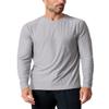 INTO THE AM Mens Performance Dri-Fit Long Sleeve Gym Shirt - Moisture-Wicking Plain Workout & Running Tee (Grey, Medium) view 1