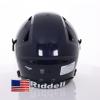 Riddell SpeedFlex Adult w/Light Gray SF-2BD Facemask + US Flag Decal (Navy Helmet, Small Helmet) - Green Gridiron view 4