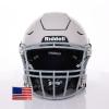 Riddell SpeedFlex Adult w/Light Gray SF-2BD Facemask + US Flag Decal (Light Grey Helmet, Small Helmet) - Green Gridiron view 2