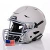 Riddell SpeedFlex Adult w/Light Gray SF-2BD Facemask + US Flag Decal (Light Grey Helmet, Small Helmet) - Green Gridiron view 3
