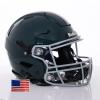 Riddell SpeedFlex Adult w/Light Gray SF-2BD Facemask + US Flag Decal (Forest Green Helmet, Small Helmet) - Green Gridiron view 1