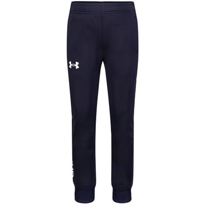Under Armour Boys' Brawler Warm-Up Sweatpants, Fast Drying and Moisture Wicking, Relaxed Fit, Navy Midnight Jog, 4