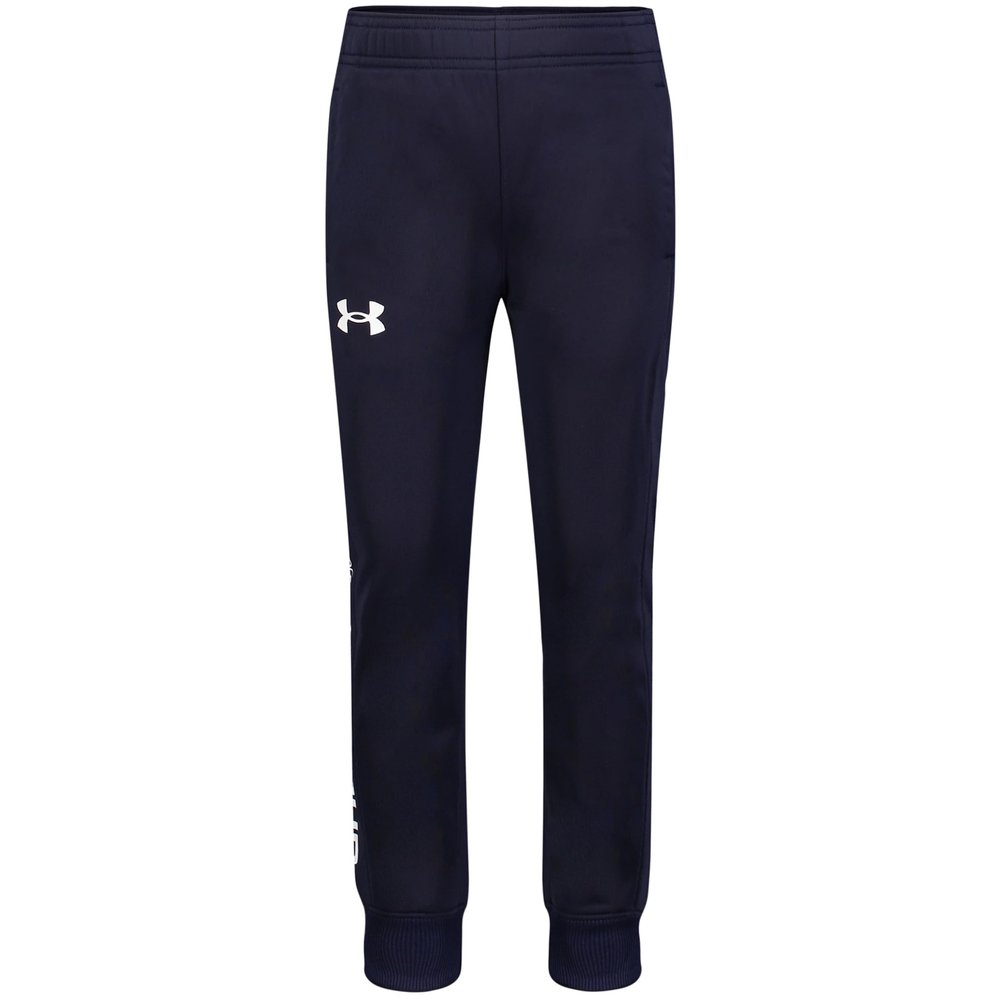 Under Armour Boys' Brawler Warm-Up Sweatpants, Fast Drying and Moisture Wicking, Relaxed Fit, Navy Midnight Jog, 4