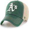 47 MLB Trawler Team Color Mesh Trucker Clean Up Adjustable Hat, Adult One Size Fits All - Oakland Athletics Green view 1