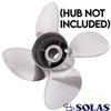 Rareelectrical New Stainless Steel Propeller Compatible with Yamaha Part Number 9554-140-25 Mar-14425-0L-E0 Diameter 14" X 25" Pitch 4 Blades Lh Rubex view 2