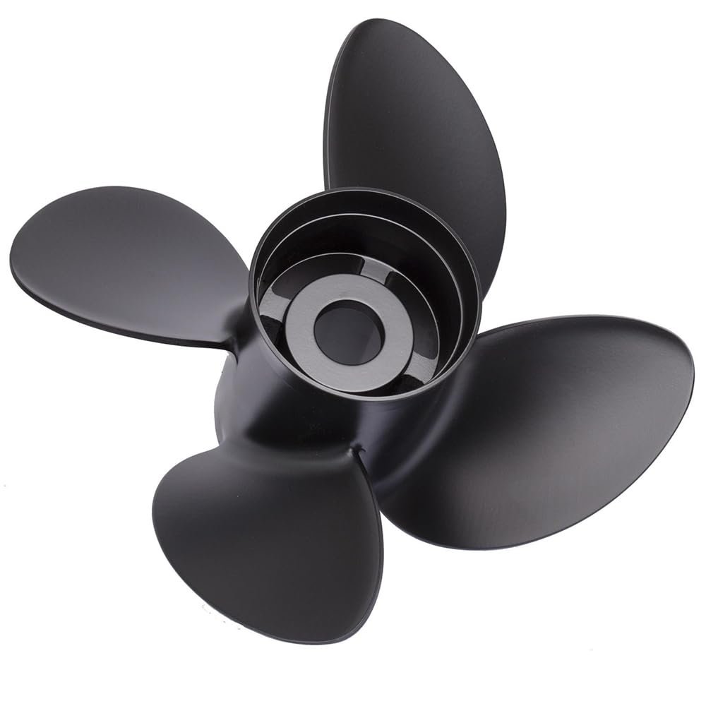 Rareelectrical New Aluminum Propeller Compatible with Johnson/Evinrude by Part Number 9513-143-19 Diameter 14.25" X 19" Pitch 4 Blades Right Hand Rotation Rubex 4