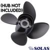 Rareelectrical New Aluminum Propeller Compatible with Johnson/Evinrude by Part Number 9513-143-19 Diameter 14.25" X 19" Pitch 4 Blades Right Hand Rotation Rubex 4 view 2