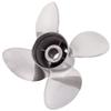 Rareelectrical New Stainless Steel Propeller Compatible with Volvo Penta Yamaha 75-350 Hp 1978-2021 by Part Number 9554-140-25 Mar-14425-0L-E0 Diameter 14" X 25" Pitch 4 Blades Lh Rubex view 1