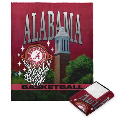 NORTHWEST NCAA Alabama Crimson Tide Silk Touch Throw Blanket, 50" x 60", Basketball Love