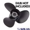 Rareelectrical New Aluminum Propeller Compatible with Johnson/Evinrude Mariner Mercury Yamaha by 9501-148-17Dc Diameter 14.8" X 17" Pitch 3 Blades Rh Rubex 3 view 2