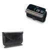BoxWave Case Compatible with Beurer BM81 - Elite Leather Messenger Pouch, Synthetic Leather Cover Case Envelope Design - Jet Black