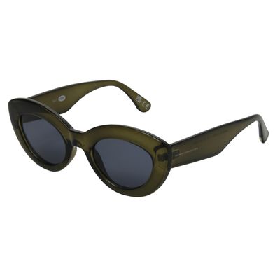 French Connection Women's Pixie Oval Sunglasses, Green, 49mm