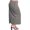YMI Jeans Women's Midi Cargo Parachute Skirt, Olive, 03 view 2