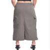 YMI Jeans Women's Midi Cargo Parachute Skirt, Olive, 03 view 4