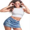 YMI Jeans Womens Denim Micro Skirt, Olympic Blue, 01 view 3