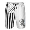 for God So Loved The World That He Gave His Only Son John 3:16 Men's Swim Trunks Running Shorts Beach Shorts Large White view 3