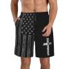 for God So Loved The World John 316 Christian Men's Swim Trunks Swim Shorts Running Shorts Men's Beach Shorts XXL White view 1
