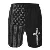 for God So Loved The World John 316 Christian Men's Swim Trunks Swim Shorts Running Shorts Men's Beach Shorts XXL White view 3