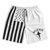 Believer, Christian, Cross, Jesus, Faith, Bible Men's Swim Trunks Swim Shorts Running Shorts Men's Beach Shorts Large White view 4